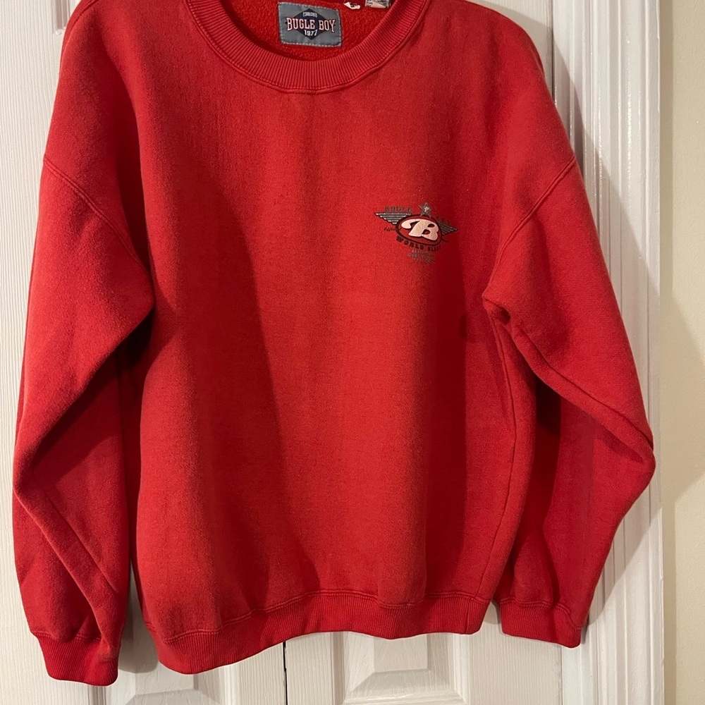 Bugle Boy 1977 Women's Red Medium Sweatshirt Long Sleeve